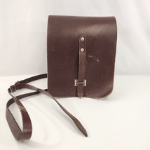 Soviet Russian Map Field Bag Military Planchet Brown Leather Army Sergeant Vtg - £30.36 GBP