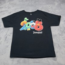 Disneyland Shirt Mens L Black Hanes 2008 Short Sleeve Graphic Print Preshrunk T - £17.97 GBP