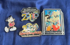 Walt Disney World Trading Pin Lot of 4  Mickey Mouse Celebrate The Futur... - $29.65