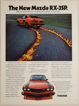 1977 Print Ad The New Mazda RX-3SP does Flaming Burnout - £11.27 GBP