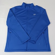 Nike Dri-Fit Full Zip Men&#39;s Blue Long Sleeve Fleece Golf Thermal Jacket ... - $39.59