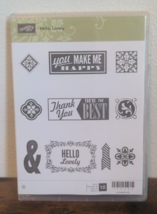 Stampin&#39; Up! Hello, Lovely 10 Piece Rubber Stamp Set #130243 - USED - $10.39