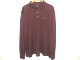 Greg Norman For Tasso Elba Size 2XLT Play Dry Shirt Long Sleeves Burgundy - £15.87 GBP