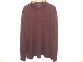 Greg Norman For Tasso Elba Size 2XLT Play Dry Shirt Long Sleeves Burgundy - £16.12 GBP