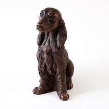 14&quot;x10&quot; 1990 Vintage Cocker Spaniel Dog Bust Sculpture Statue Figurine Art Decor - $14.01