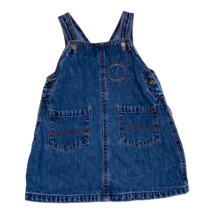 Osh Kosh Girls Sz 18 Months Denim Dress Overalls w/ Embroidery - £7.53 GBP