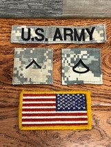 US Army Hook &amp; Loop Patch Patches Flag Digital Camo - Lot of 4 - $19.34