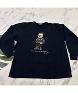 Polo Ralph Lauren Mens Vintage Bear Tee Size Xl New Blue Sweater Long Sl... - $1,226.50 MXN