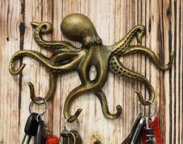 10.25&quot;W Aluminum Nautical Cthulhu Kraken Sea Octopus Monster Wall Hooks ... - £21.78 GBP