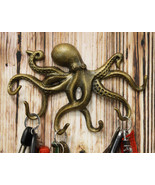 10.25&quot;W Aluminum Nautical Cthulhu Kraken Sea Octopus Monster Wall Hooks ... - $39.73 CAD