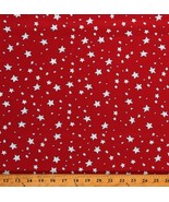 Cotton My Stars Patriotic Fourth of July USA Red Fabric Print by Yard D3... - $257.07 MXN