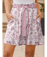 Women's Summer New Floral Print Lace up Shorts Loose Shorts - $17.81