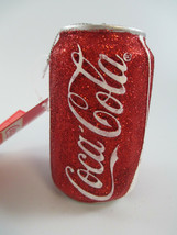Coca-Cola Kurt Adler Red Glitter Coke Can Holiday Christmas Ornament - $10.89