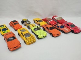 Lot Of (12) Matchbox Hotwheel And Unbranded Red Orange Yellow Toy Cars - £31.02 GBP