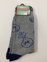 Monopoly navy blue gray printed money socks Hasbro size 6-12 - $7.91