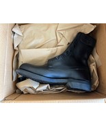 1999 ADDISON BLACK LEATHER  STEEL TOE SAFETY COMBAT BOOT MADE IN USA - S... - £66.43 GBP