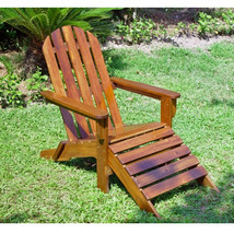 International Caravan Outdoor Adirondack Chair with Footrest - $194.66