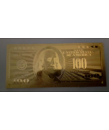 2009-A BENJAMIN FRNAKLIN 1 GRAM 24k GOLD NOTE $100 DOLLAR please read all - $8.90