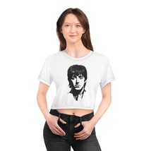 Paul McCartney Black and White Portrait Crop Tee AOP 100% Polyester - £29.15 GBP+