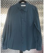 Calvin Klein Men’s Easy Shirt Long Sleeve Button Down Green Striped 100%... - $305.35 MXN