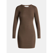 No Boundaries Women's Mini Dress with Long Sleeves, Chocolate Size XS(0-2) - $17.81
