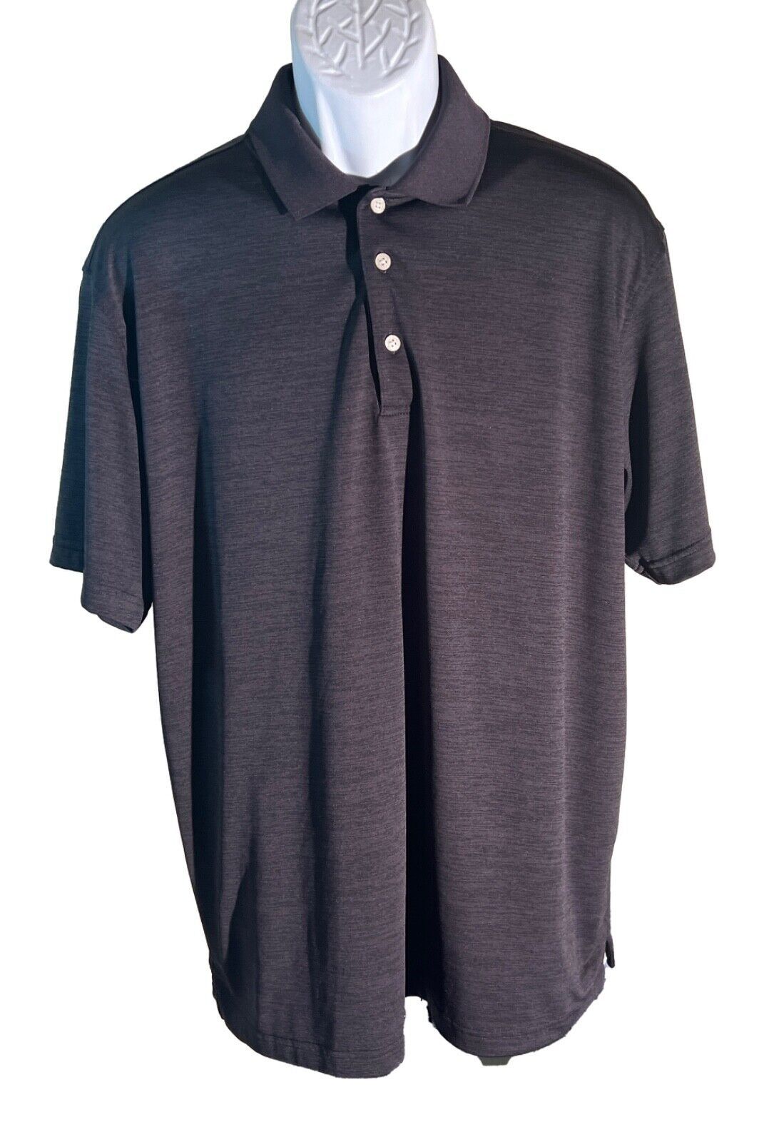 WALTER HAGEN Men&#39;s Short Sleeve Button Down Golf Polo Shirt Black XL - $14.84