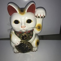 Japanese,Japan,Beckoning cat,Lucky Maneki Neko,amulet, pottery Piggy ban... - $129.97