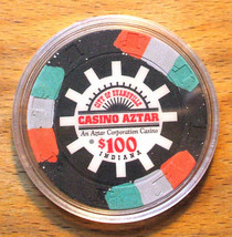 (1) $100. Casino Aztar Casino Chip - Evansville, Indiana - 1995 - Second... - $15.95