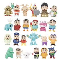 24pcs/set Crayon Shiin-chan Cute Action Figure Toys 4CM - £29.89 GBP