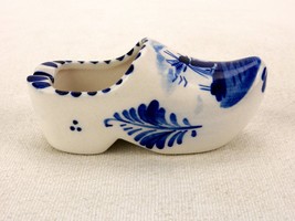 Delfts Blue Porcelain Shoe Ashtray JOA, Hand Painted, Windmill &amp; Floral DLFT02 - £11.71 GBP