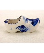 Delfts Blue Porcelain Shoe Ashtray JOA, Hand Painted, Windmill &amp; Floral ... - $14.65