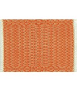 Artisan Handwoven Dollhouse Rug 5&quot;x7&quot; Orange #11, Cotton - $43.50