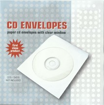 50 Disc STORAGE Paper SLEEVES Envelope w clear window flap cd dvd blu ra... - $449.87 MXN