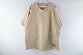 Vintage Russell Athletic Mens XL Thrashed Blank Short Sleeve T-Shirt Sand Brown - £27.65 GBP