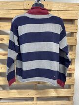 Vintage Coca Cola Ware Stripe Sweater Cowl Neck Embroidered Logo Size M ... - $24.75
