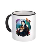 Saint Mechtild : Gift Mug Catholic Church Sacred Heart Crozier Flowers C... - $15.90