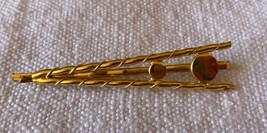 ⭕⭕VTG, Hair Barrette for Women vintage metal, new, length 6,5cm, gold metal - $149.65 MXN