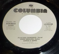 Placido Domingo &amp; John Denver 45 Annie&#39;s Song / Perhaps Love NM B2 - £3.08 GBP