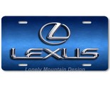 Lexus Logo Inspired Art on Blue FLAT Aluminum Novelty Auto Car License T... - £14.38 GBP