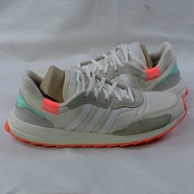 Adidas Retrorun Shoes Womens White/Coral Lace Up EH1858 Size 9 - $29.39