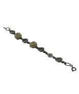 Vintage Silver Bracelet W/ leaf Links &amp; Cream Rose Accents - 5.5&quot; - Miss... - $277.31 MXN