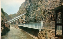 The Hanging Bridge at the Bottom of Royal Gorge CO Postcard PC413 - £3.92 GBP
