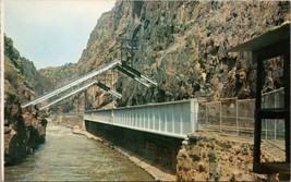 The Hanging Bridge at the Bottom of Royal Gorge CO Postcard PC413 - £3.84 GBP