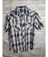 Vintage Wrangler Pearl Snap Cowboy Cut Regular Fit XL Tails 17 Single Ne... - $475.79 MXN