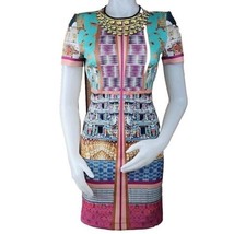 Clover Canyon Tromp L&#39;oeil Sheath Dress Womens M Neoprene Pictorial Shor... - £34.54 GBP