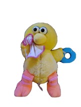 Playskool Baby Chiming Big Bird 5085 Plush Rattle Sesame Street 1988 Vintage - £7.58 GBP