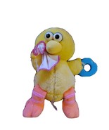 Playskool Baby Chiming Big Bird 5085 Plush Rattle Sesame Street 1988 Vin... - $9.49