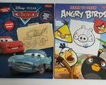 2 Learn to Draw Books Lot Disney Pixars Cars &amp; Angry Birds by Walter Fos... - $11.99