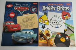 2 Learn to Draw Books Lot Disney Pixars Cars &amp; Angry Birds by Walter Foster Kids - £9.43 GBP