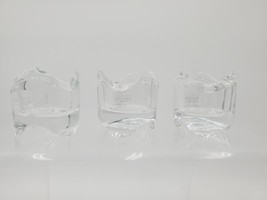 IKEA Set Of 3 Clear Stackable Glass Candle Holder Votive Candle Tea Ligh... - $13.25
